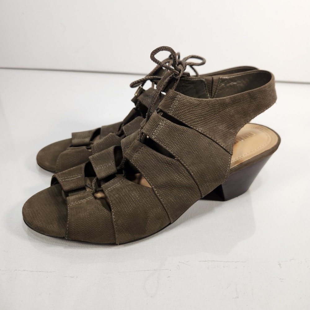 Nurture Bellamy Womens Leather Sandals Size 8.5 Brown